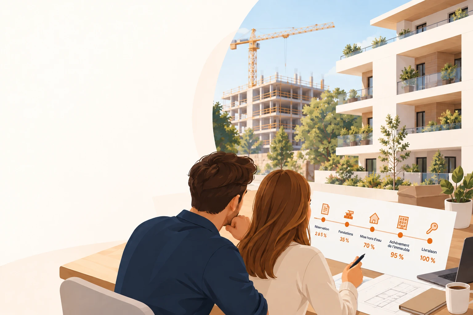 Échéancier de paiement d'un achat immobilier en VEFA